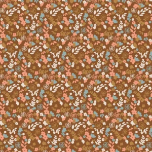 Jersey Fleuri Caramel Coton BIO