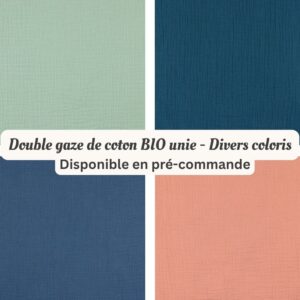 Double gaze de coton BIO unie