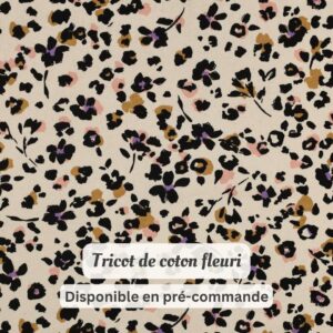 Tricot de coton fleuri